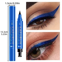3 Color 2 IN 1 Seal Stamp Eyeliner Pen Waterproof Black Purple Blue Liquid Eye Liner Pencil Eyes Korean Makeup Gifts Cosmetic 6