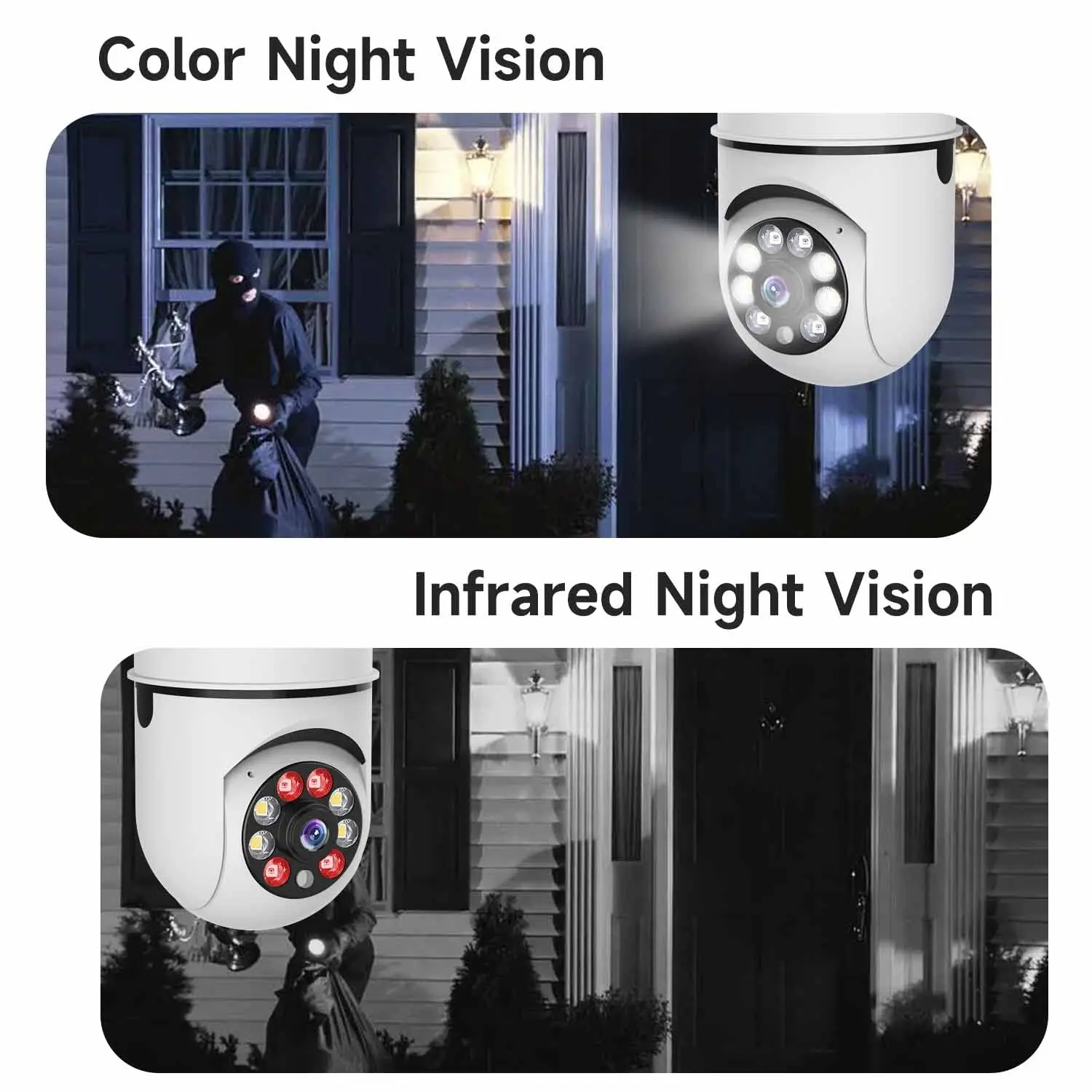 XVIM 3MP 무선 와이파이 전구 카메라 E27 보안 360도 팬 양방향 오디오 풀컬러 야간 투시 실내 동작 감지