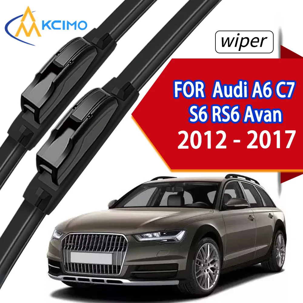 

2pcs For Audi A6 C7 2012 2013 2014 2015 2016 2017 S6 RS6 Avan Front Windshield Wiper Blades Windscreen Window Accessories