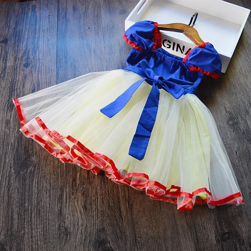 Snow White Dress for Girls 2024 Carnival Costume 1-5Yrs Baby Birthday Party Princess Dresses Cute Baby Girl Party cost Dress Up