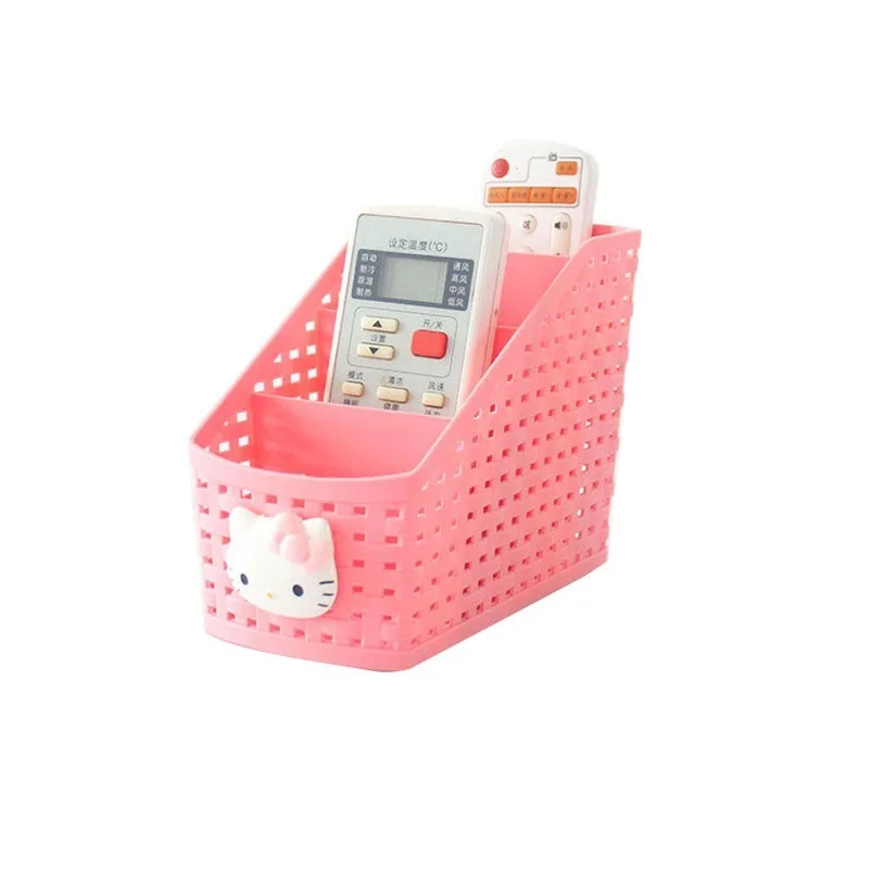 Miniso Ins Pink Girl Cartoon Desktop Remote Control Storage cancelleria articoli vari scatola finitura cestino portapenne scatola di finitura