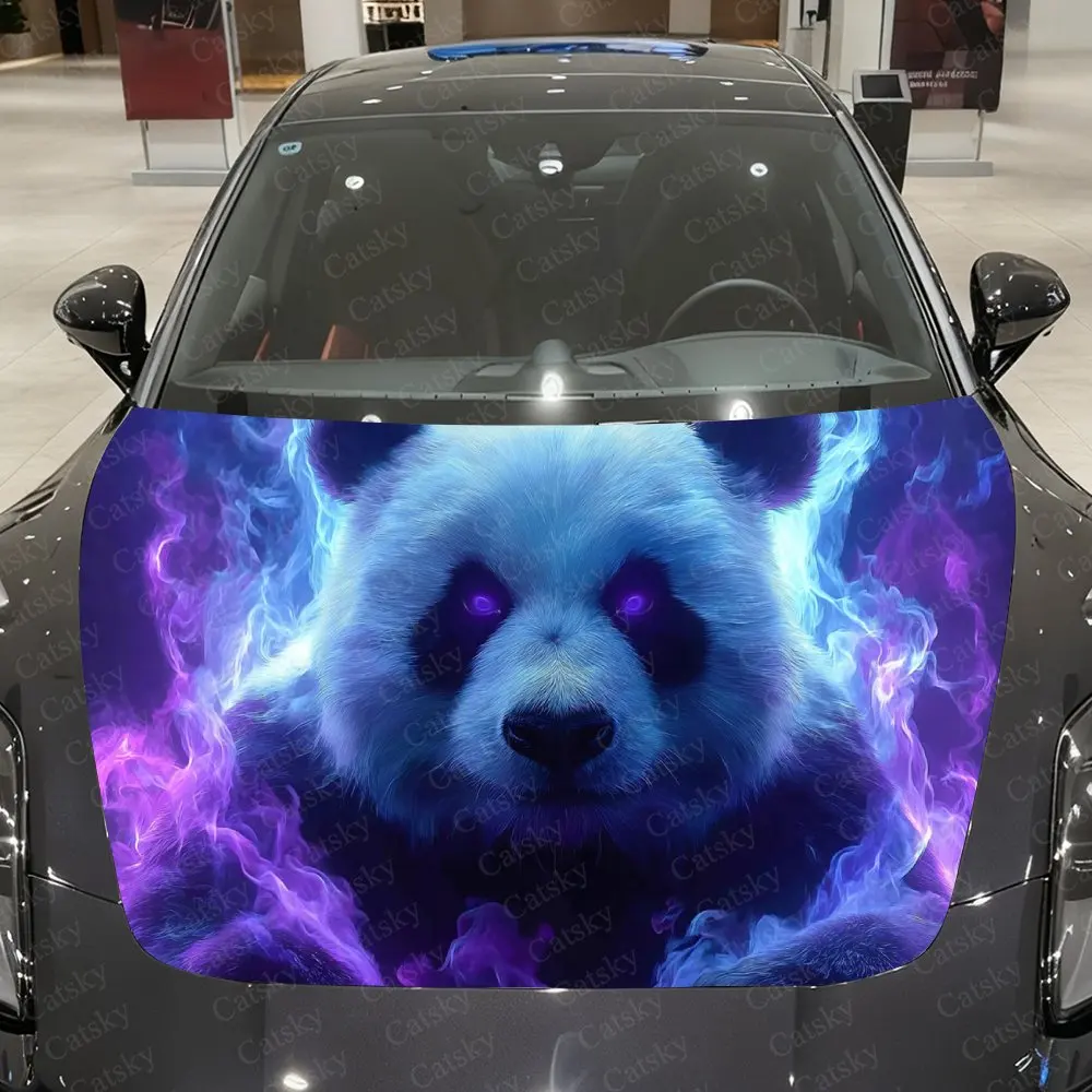 

Виниловая пленка для автомобиля Starlight Illusion Panda, водонепроницаемая наклейка на капот автомобиля из ПВХ, самоклеящиеся устойчивые к царапинам наклейки