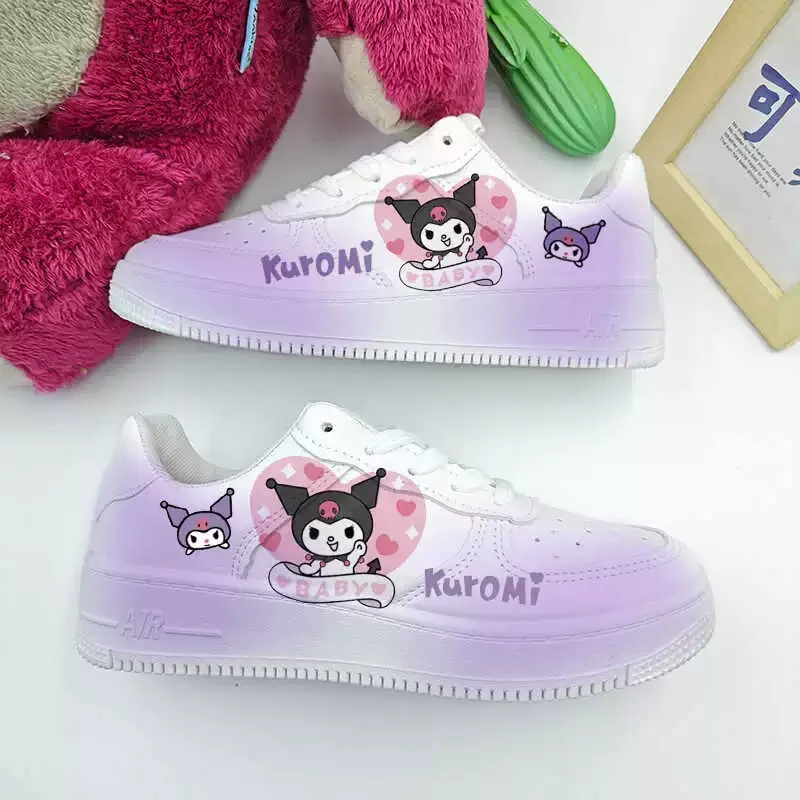 Sanrio Kawaii Kuromi Shoes Cinnamoroll Sneakers Girls Heart Cute Cartoon Anime Children Sports Shoes Breathable Birthday Gifts