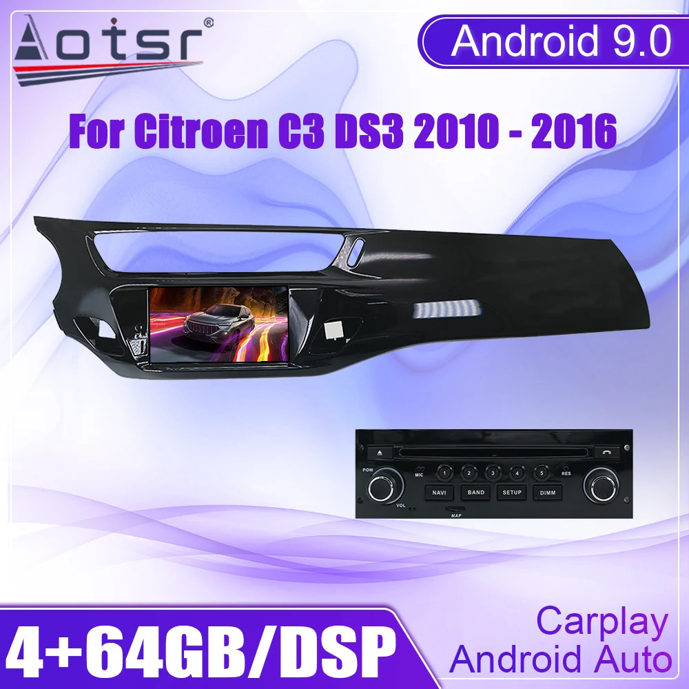 Android Automotive Multimedia Player Stereo For Citroen C3 DS3 2010 2011 2012 2013 2014 2015 2016 GPS Navi Autostereo Head Unit