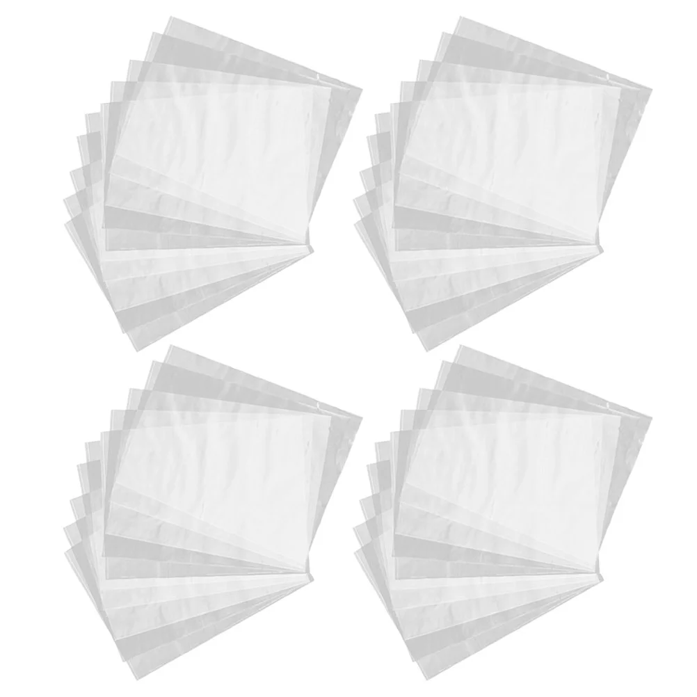 

100 Pcs Heat Shrinkable Film Collapsible Sealer Vacuum Packaging Bags Wrap Pvc Clear Transparent for Gift Baskets Major