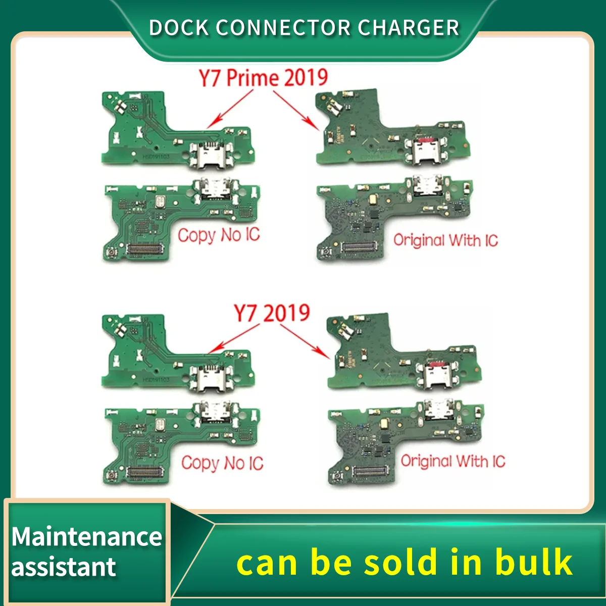 

Зарядная плата с USB-разъемом для Huawei Y7 2019 Y7 Prime 2019, зарядный порт, гибкий кабель с заменой микрофона
