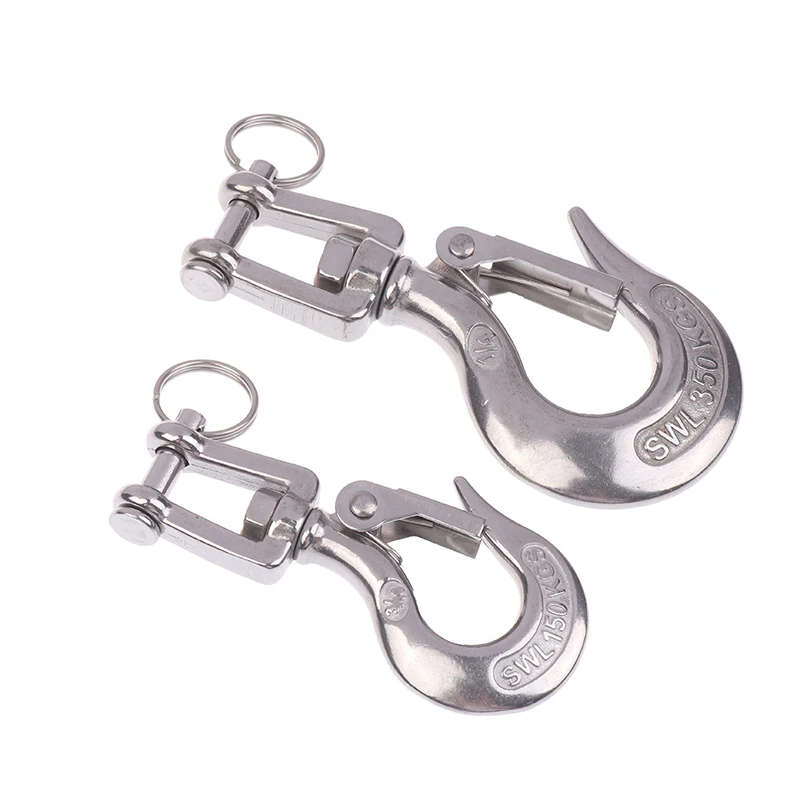 304 الفولاذ المقاوم للصدأ الزناد Clevis قطب العين رفع المفاجئة لهجة هوك سلك حبل رفع هوك مع قدرة تحميل 150/350/650 كجم