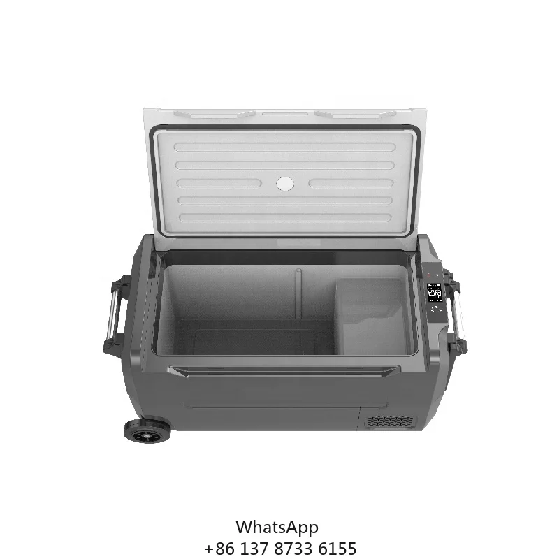 

Pull Rod Dc 12V RV Boat Car Outdoor Marine Portable Fridge With Compressor 24v Car Freezer Refrigerator With Wheels