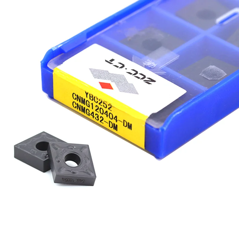 

10PCS CNMG120404 CNMG120408 DM YBC251 YBC252 External Turning Tools Original Carbide Inserts CNC Lathe Cutter Tool for Steel