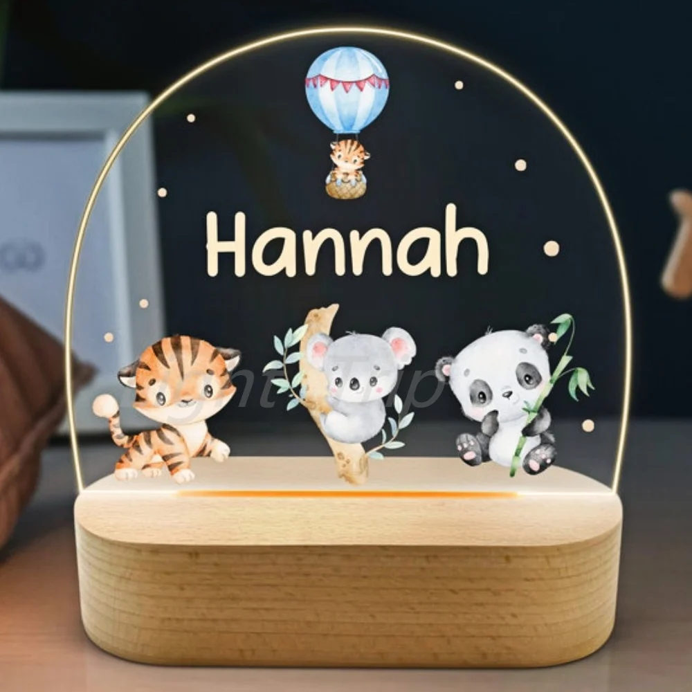 Lampu LED kustom untuk anak-anak, lampu malam Dekorasi Rumah anak-anak Natal, lampu meja akrilik Anime ilusi 3D kreatif foto kustom LED baru