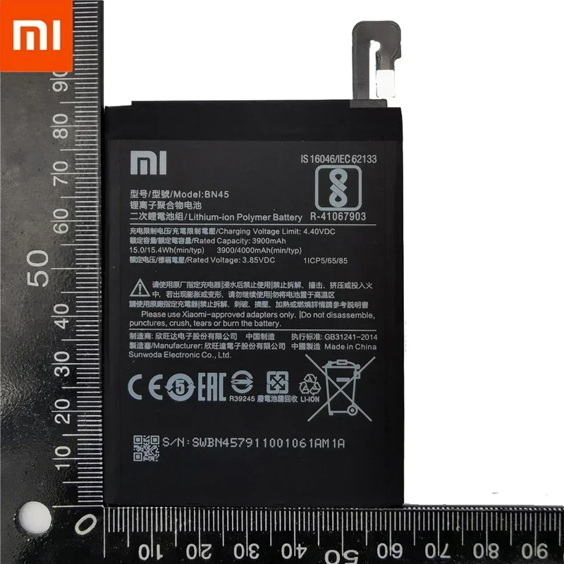 2024 Years 100% Original Phone Battery for Xiaomi Redmi Note 5 Note5 Note 6 Pro BN45 4000mAh Replacement Batteries Fast Shipping