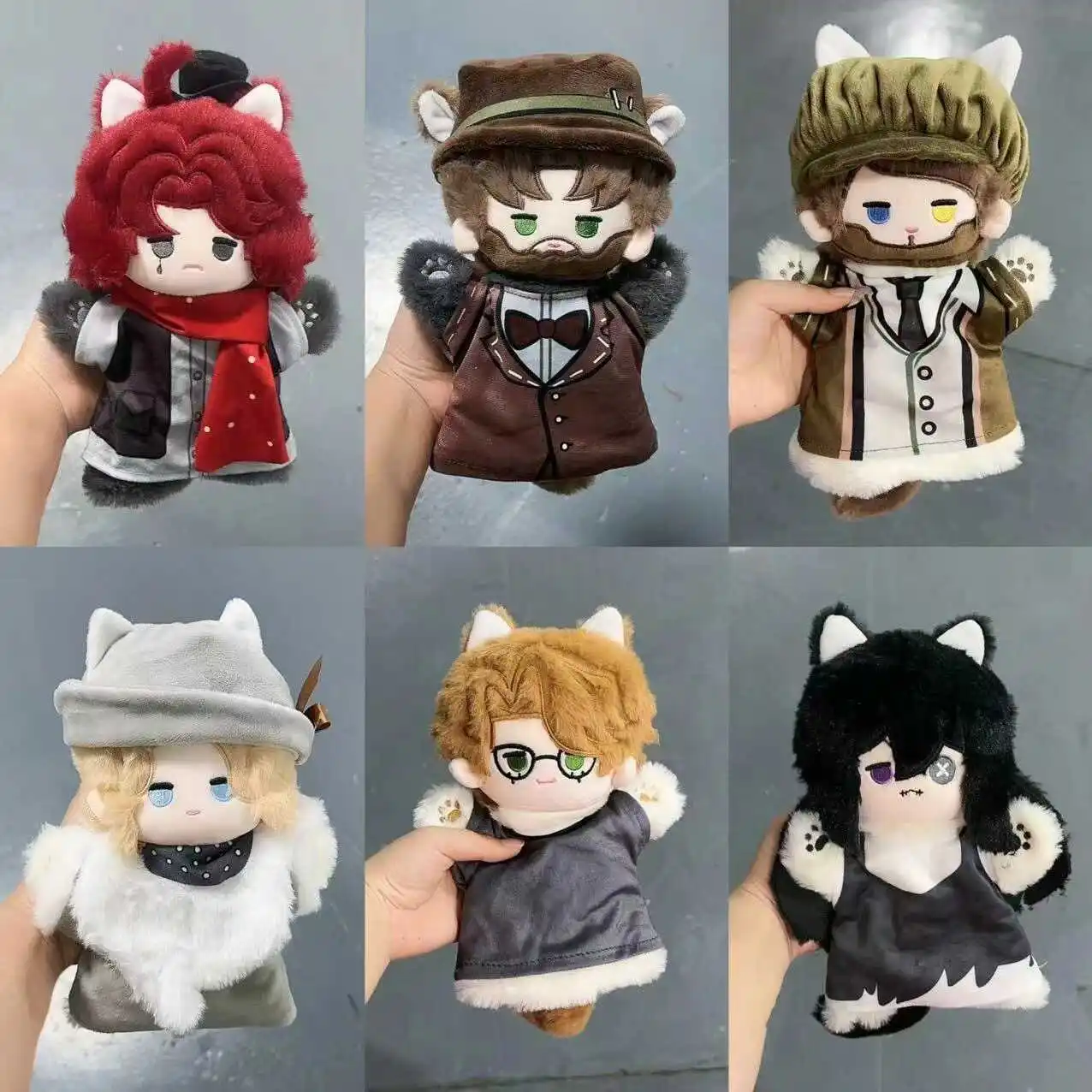 Hand Puppet Identity Ⅴ Servais Le Roy Magician Evelyn Mora Cosplay Furry Cartoon Adorable Cotton Doll  Felt Ambitus Gift