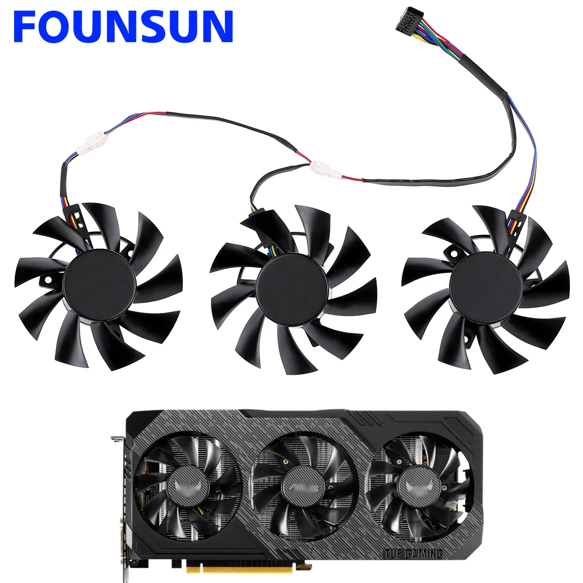 New 75MM FD8015U12D Cooling Fan For ASUS GTX 1660 SUPER Ti RX 5700 XT TUF X3 OC Graphics Card Cooler Fan PLA08015S12HH T128015SU