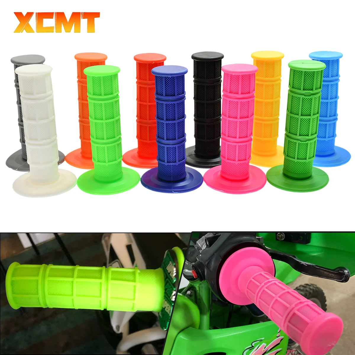 

Black MX Gel Rubber HandleBar Grip For CR CRF XR YZ WR TTR KX KLX RMZ RMX RM TC TE FC FE ATV Enduro Motocross Dirt Pit Bike