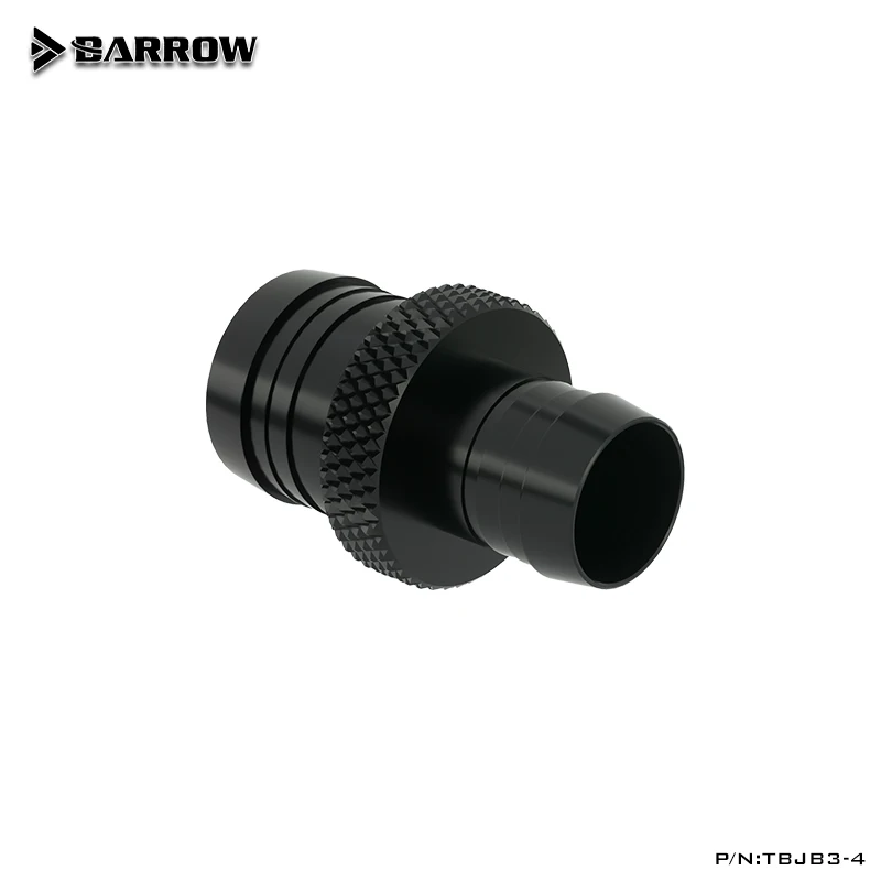 Barrow black white silver brass 3/8 '' to 1/2 '' pagoda type connectors for computer water cooling use. TBJB3-4