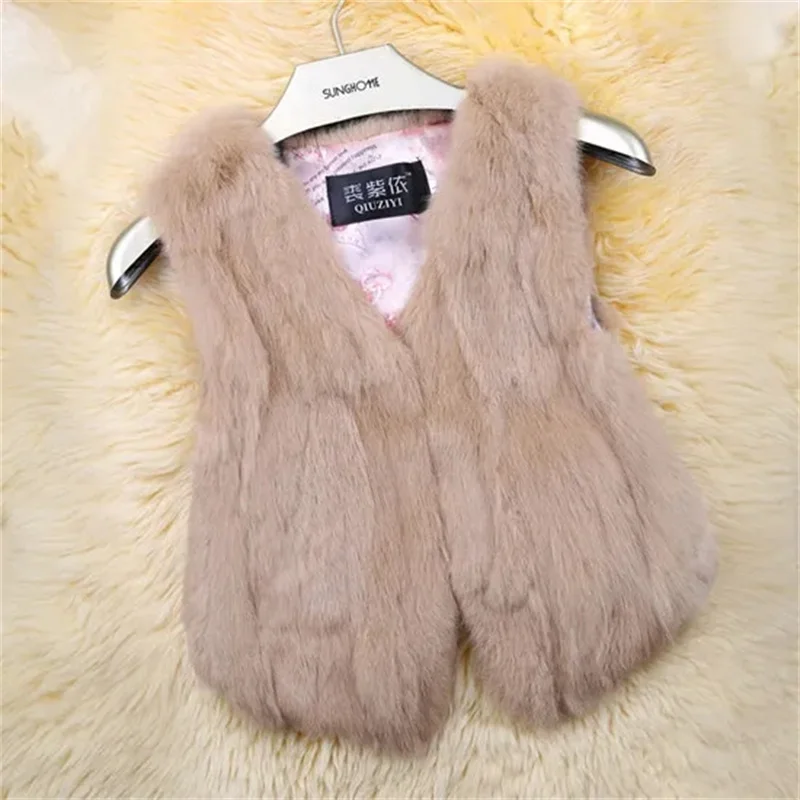 2023 New Celebrity Shows Thin True Rabbit Hair Fur Grass Rex Rabbit Hair Vest Leather Fur One Piece Coat Special Price Clearance