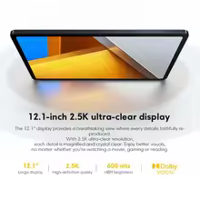 Global 12.1" Poco Pad 120Hz 2.5K Tablet, 10000Mah Battery, Snapdragon 7S Gen 2