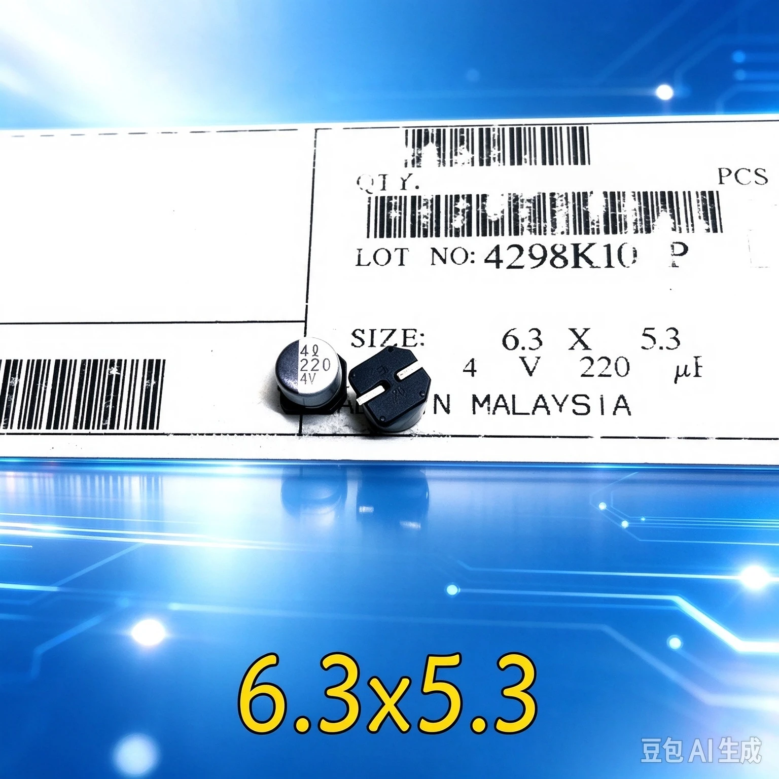 for ELNA RV2 SMD Electrolytic Capacitor 220uF 4V Audio Use  200pcs