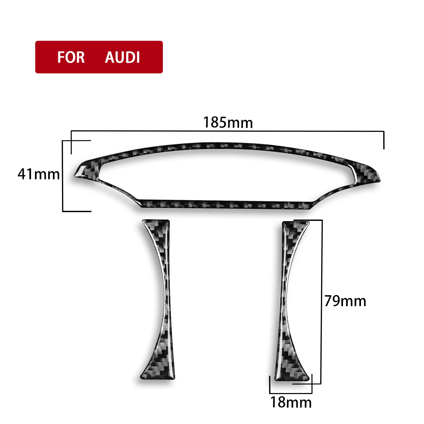 For Audi Q7 4L 2007-2015 Carbon Fiber Speedometer Instrument Panel Decorative Strips Car Interior Decoration Accessories Sticker