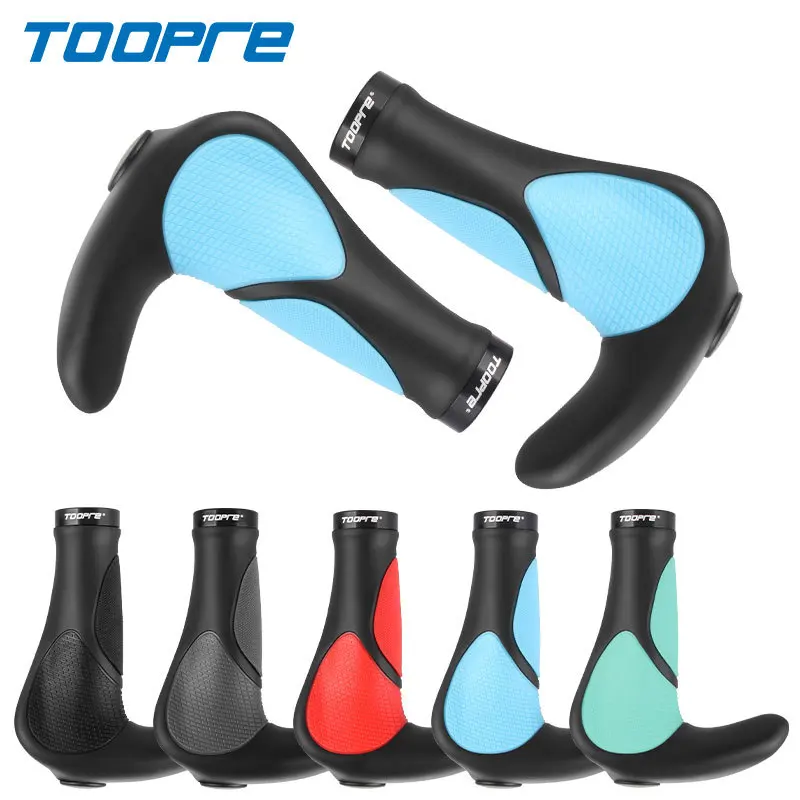 

TOOPRE Mountain Bike Handlebar Horn Grip 137 110mm 22.2mm Aluminum Alloy/Rubber Locking Grips Antiskid Iamok Bicycle Parts