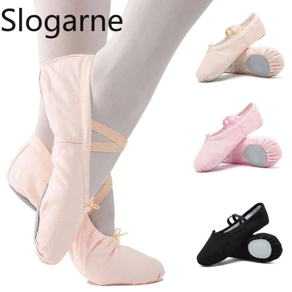 Studenten-Ballettschuhe für Kinder, für den Innenbereich, Ledersohle, Schleppe, Yoga-Schuhe, Mädchen, Baumwolle, Bühnenshow, Tanzschuhe, Damen, Pole-Dance-Schuhe