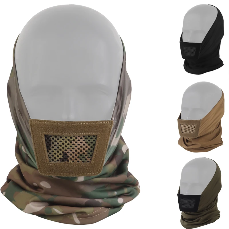 Tactical Balaclava Mesh Mask Ninja Tactical Mask with Full Face Protection for Outdoor Hunting Accessories