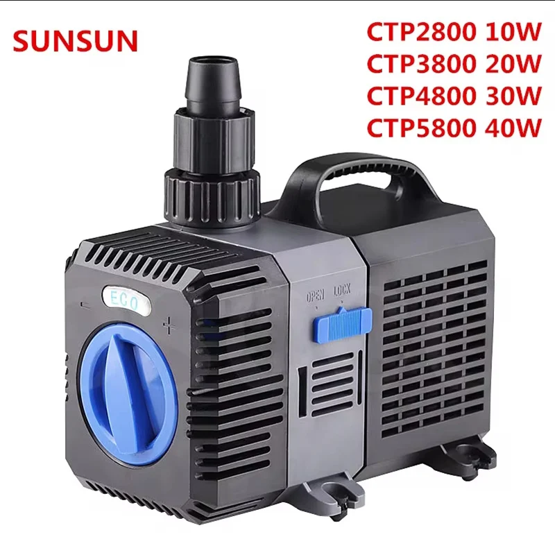 

SUNSU CTP2800 5800 High Lift Koi Pond Pump Multi-Function Fish Tank Submersible Pump Fish Tank