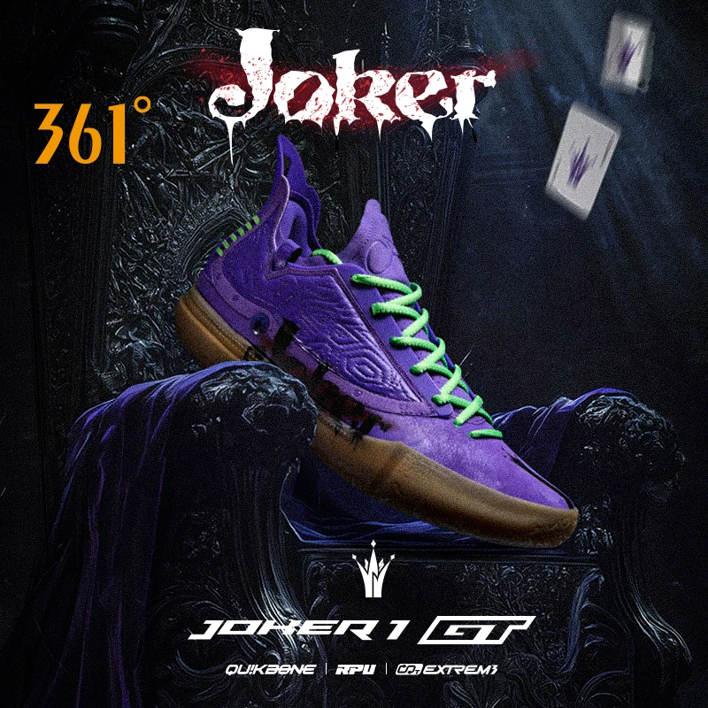 361 Degrees Joker 1 GT Men Basketball Shoes New Trendy Leather Breathable Shock-Absorbing Wear-resistant Male Sneakers 672511103