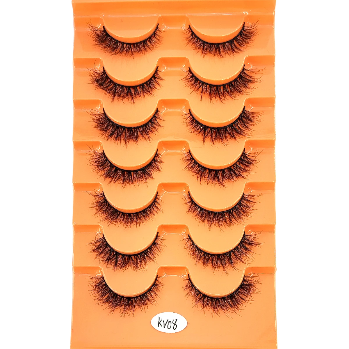 ขนตาปลอมแบบไขว้ 7 คู่ ขนตาฟูฟ่อง ยาว หนา งอน นุ่ม สำหรับแต่งหน้าแบบดราม่า ใช้ซ้ำได้