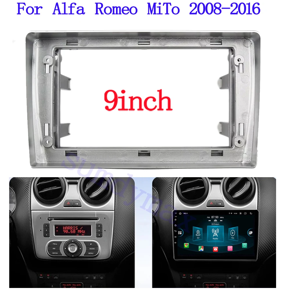 

Рамка автомобильного радиоприемника для Alfa Romeo MiTo 2008-2016, модель приборной панели, однорамная панель, комплект лицевой панели для радиоприемника, основная рамка