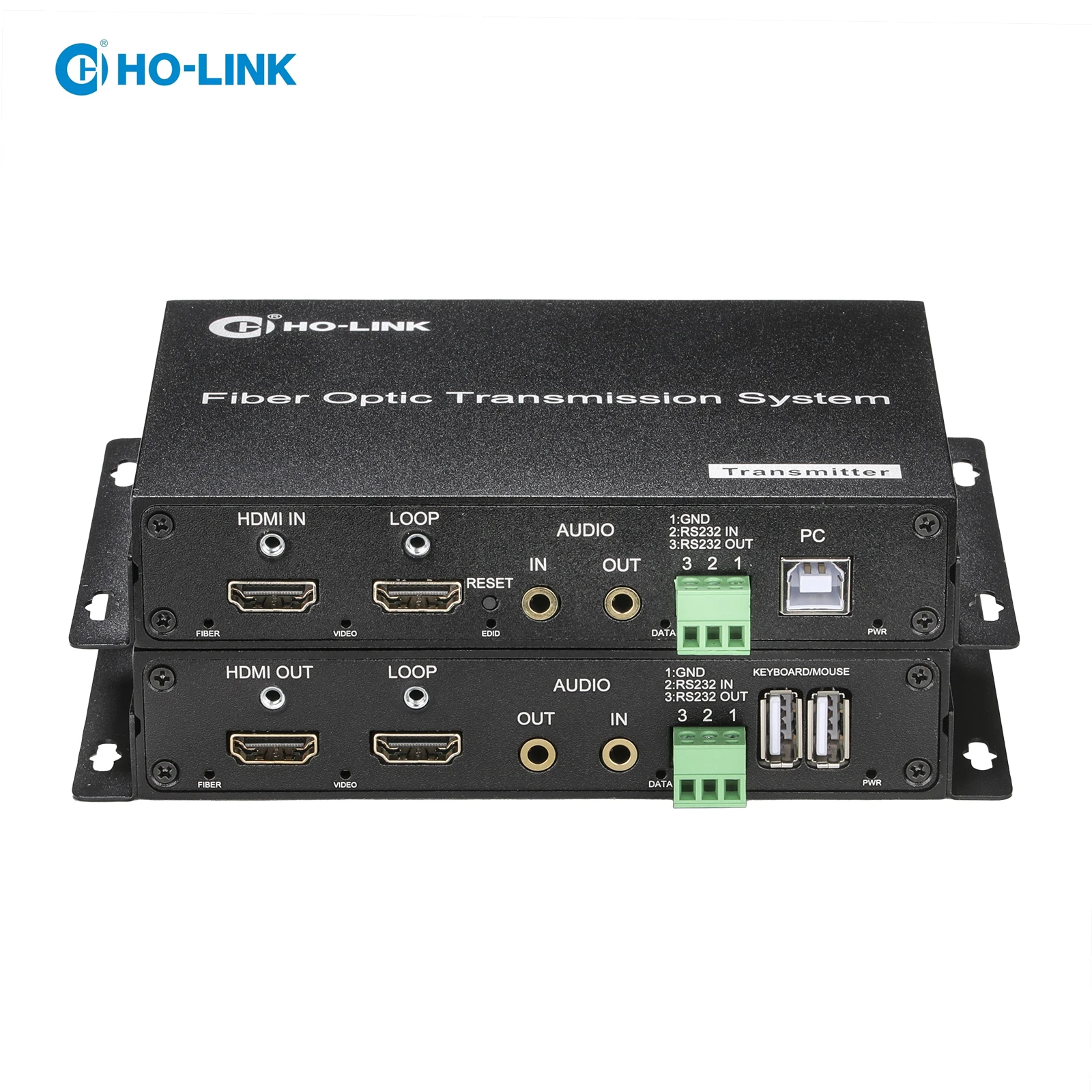 

10km 4K@60HZ HDMI extender Over fiber optic extender converter with Fiber LC port support KVM USB keyboard mouse video