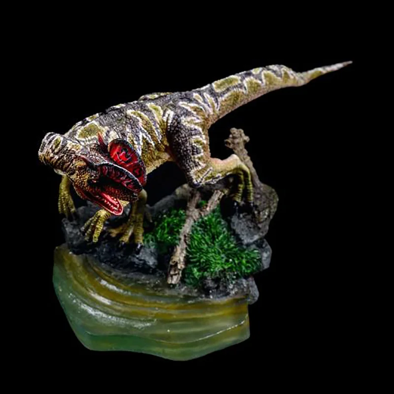 نموذج ديناصور عالي الجودة - لعبة تنين مزدوجة التاج مزدوجة دوارة قابلة للجمع للأغراض التعليمية
