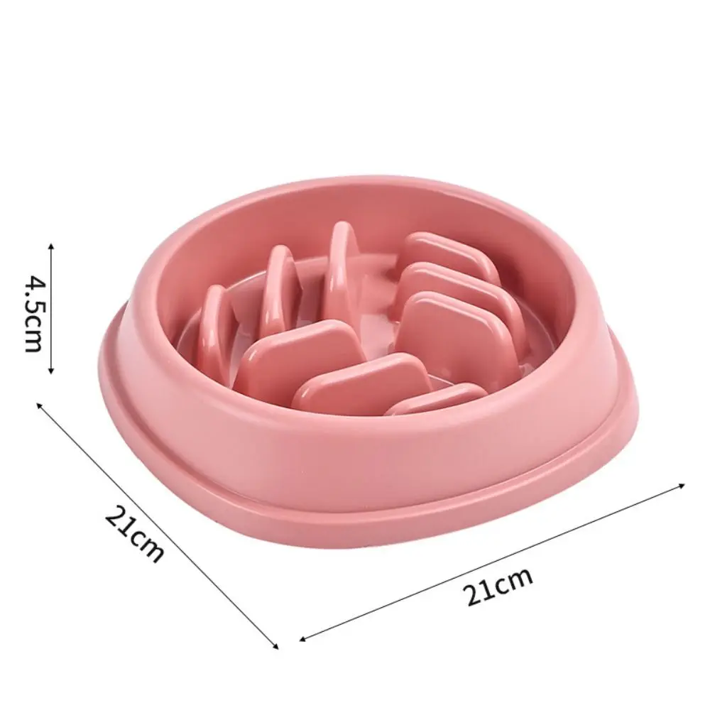 Multi-use Plastic Dog Slow Food Bowl Portable Anti Choking Cat Feeder Anti Spill Anti Slip Pet Food Dispenser