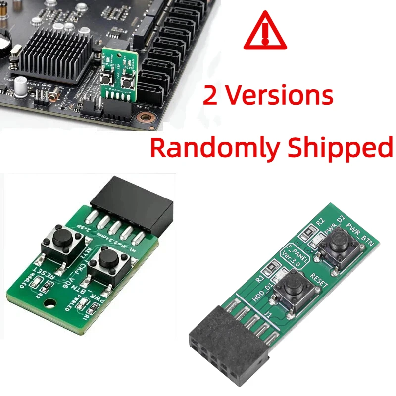 Módulo Externo de Interruptor de Reset de Energia para PC, Conector de 9 Pinos para Placa-Mãe, Indicador de LED de Energia e HDD para Gabinete de Computador, Placa de Teste, Reparo e DIY
