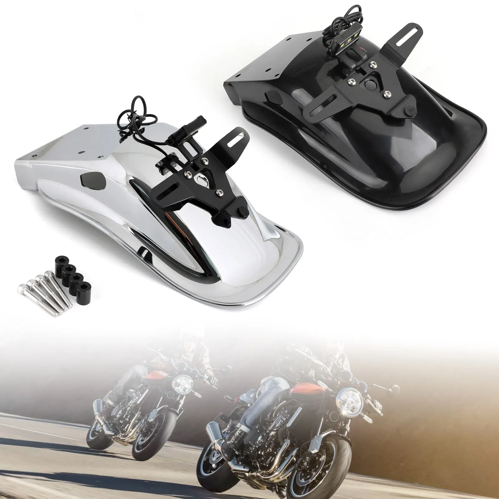 

Areyourshop Motorcycle Rear Fender Mudguard For Kawasaki Z900 RS Z900RS Cafe 18 19 Chrome