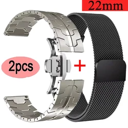 22MM Stainless Steel Strap For Huawei Watch GT 46mm/GT2e /GT3 46mm/GT2 Pro Magnetic Milanese Band For Huawei Honor GS Pro GS3 3i