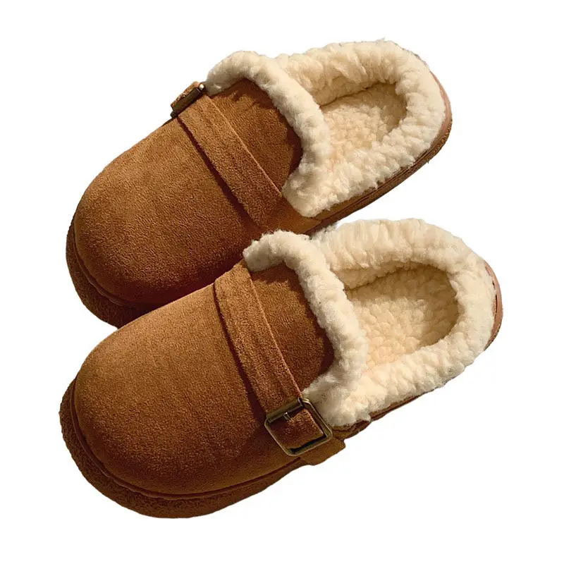 Outdoor Cotton Slippers Women Autumn Winter New Warm Footwear Slippers Fashion Outer Wear Women's Light Shoes Retro style