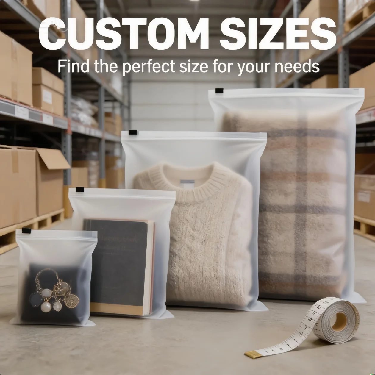 Customized Colorful Frosted Storage Bags Underwear Clothing Packaging Bags Private Custom Ziplock Bags Repeated Use Printed Logo - view 3
