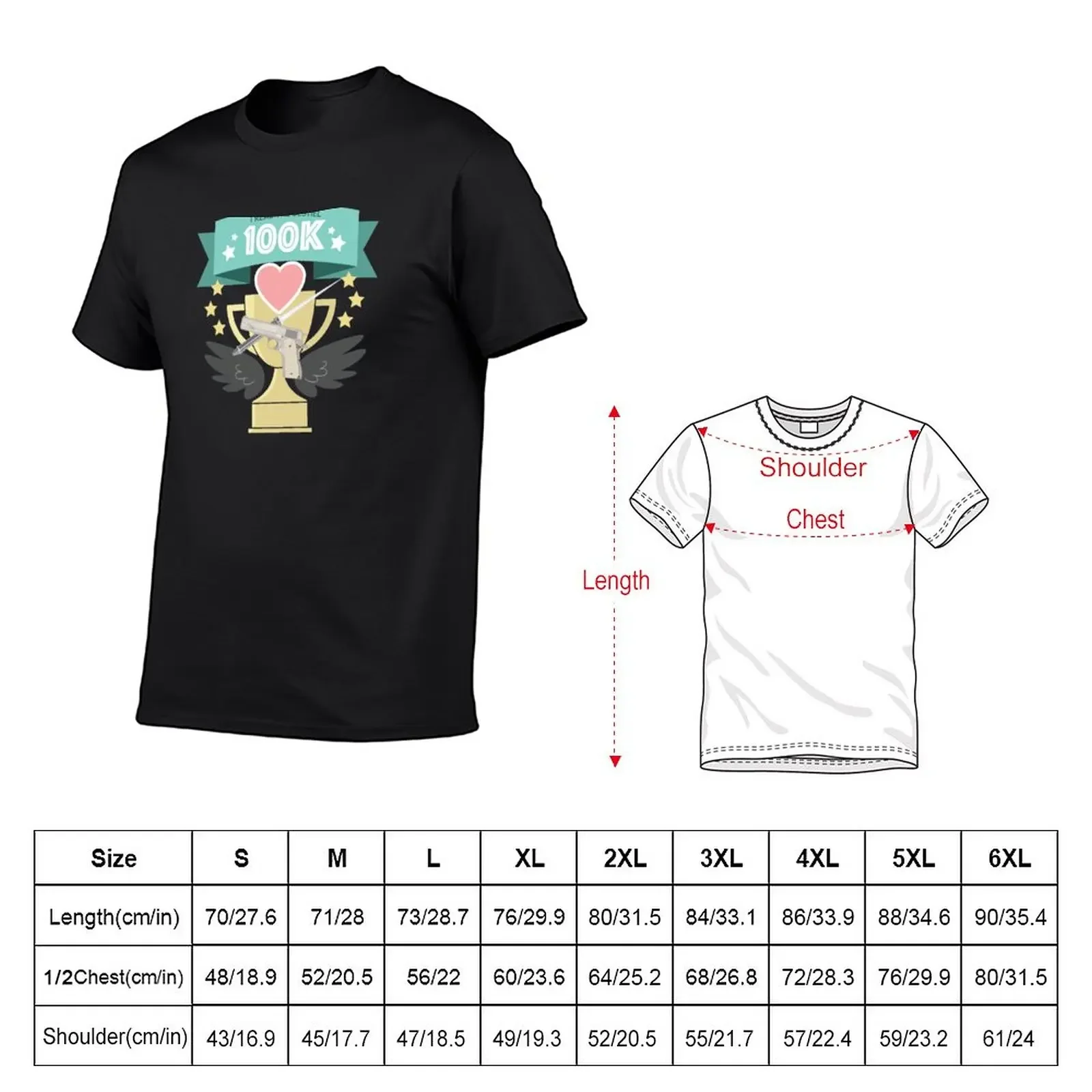 Destiel 100K Trophy T-Shirt summer top anime aesthetic clothes mens t shirts casual stylish