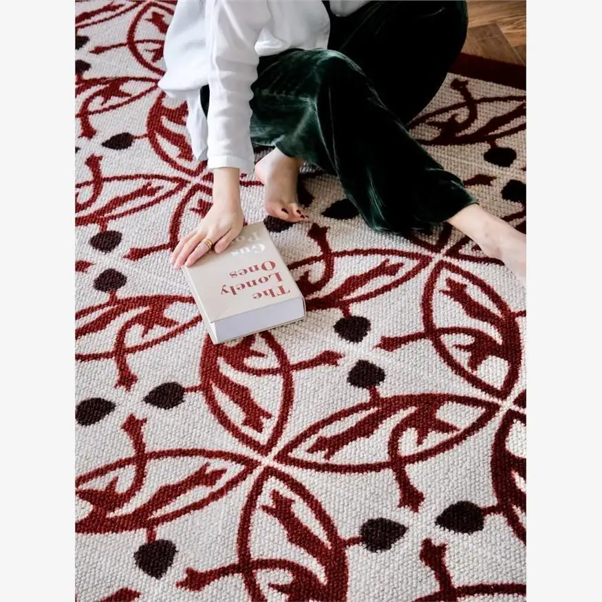 

RongNai Southern Antique Tile Carpet New Zealand Wool Living Room Bedroom Floorboards Perfect Match Polyester Fiber Rectangul...