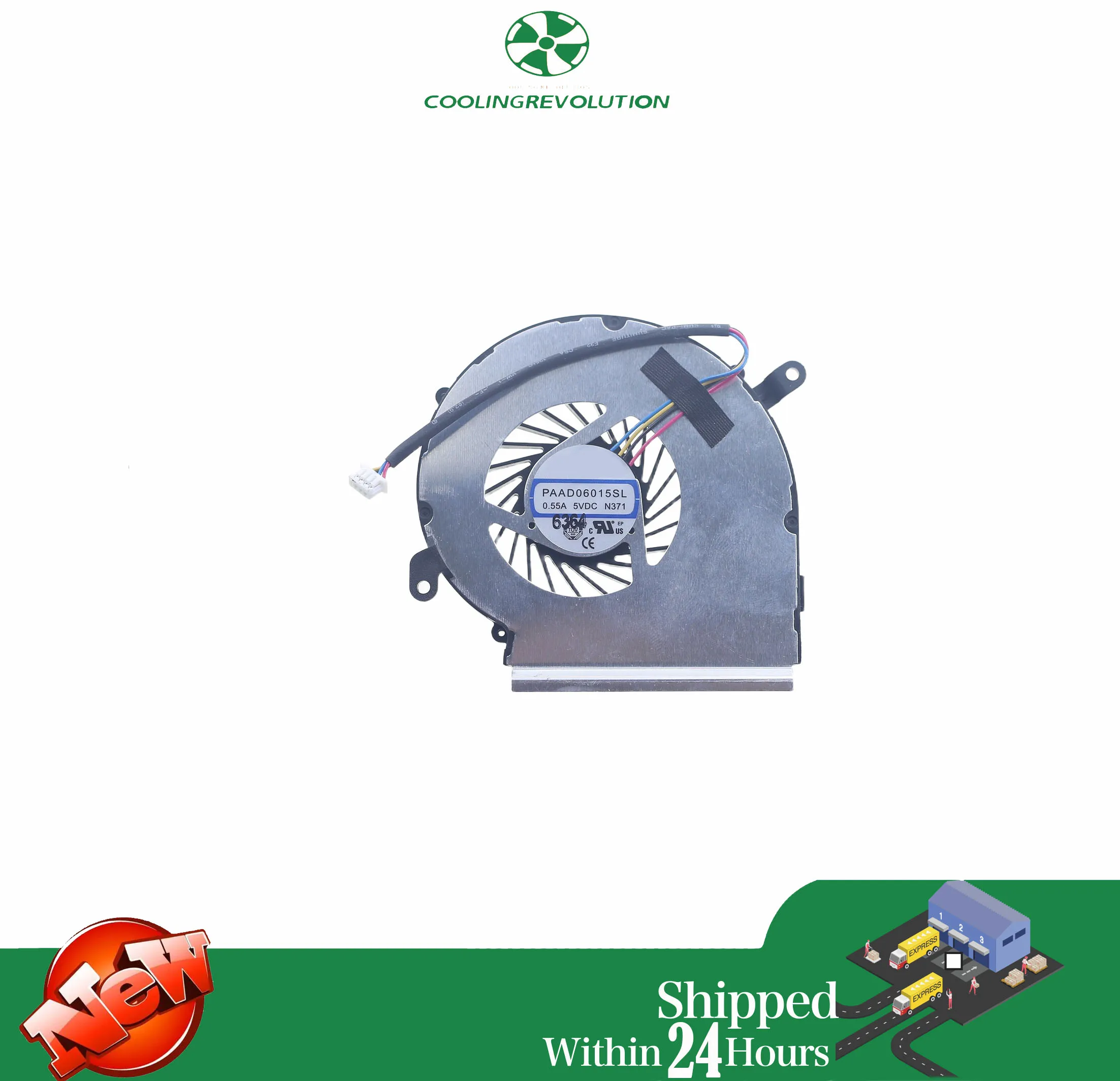 Laptop GPU Cooling Fan PAAD06015SL 0.55A 5VDC N371 4Pin for MSI GE62VR GL62M
