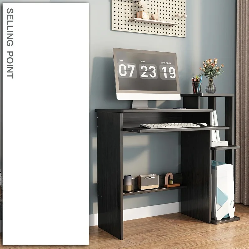 مكتب مكتب اتجاهي مع طاولة رفع علوية للرف لألعاب الكمبيوتر الصغيرة والأثاث الكامل القابل للطي ومكتب الحركة ذو الإطار المزدوج #6