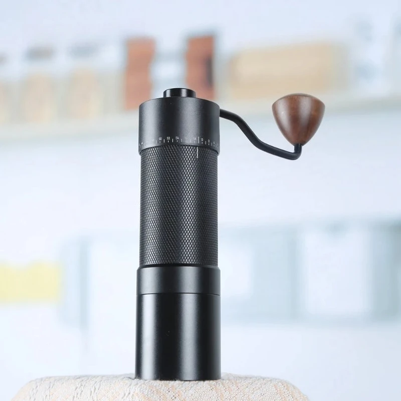 

Hand cranked bean grinder, coffee machine, extended handle, time-saving and labor-saving, adjustable thickness for outdoor use