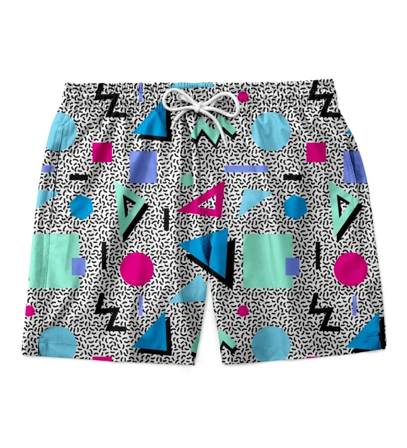3D geometric print men's casual shorts Tropical summer style fashion shorts, quick-drying and comfortable close-fitting