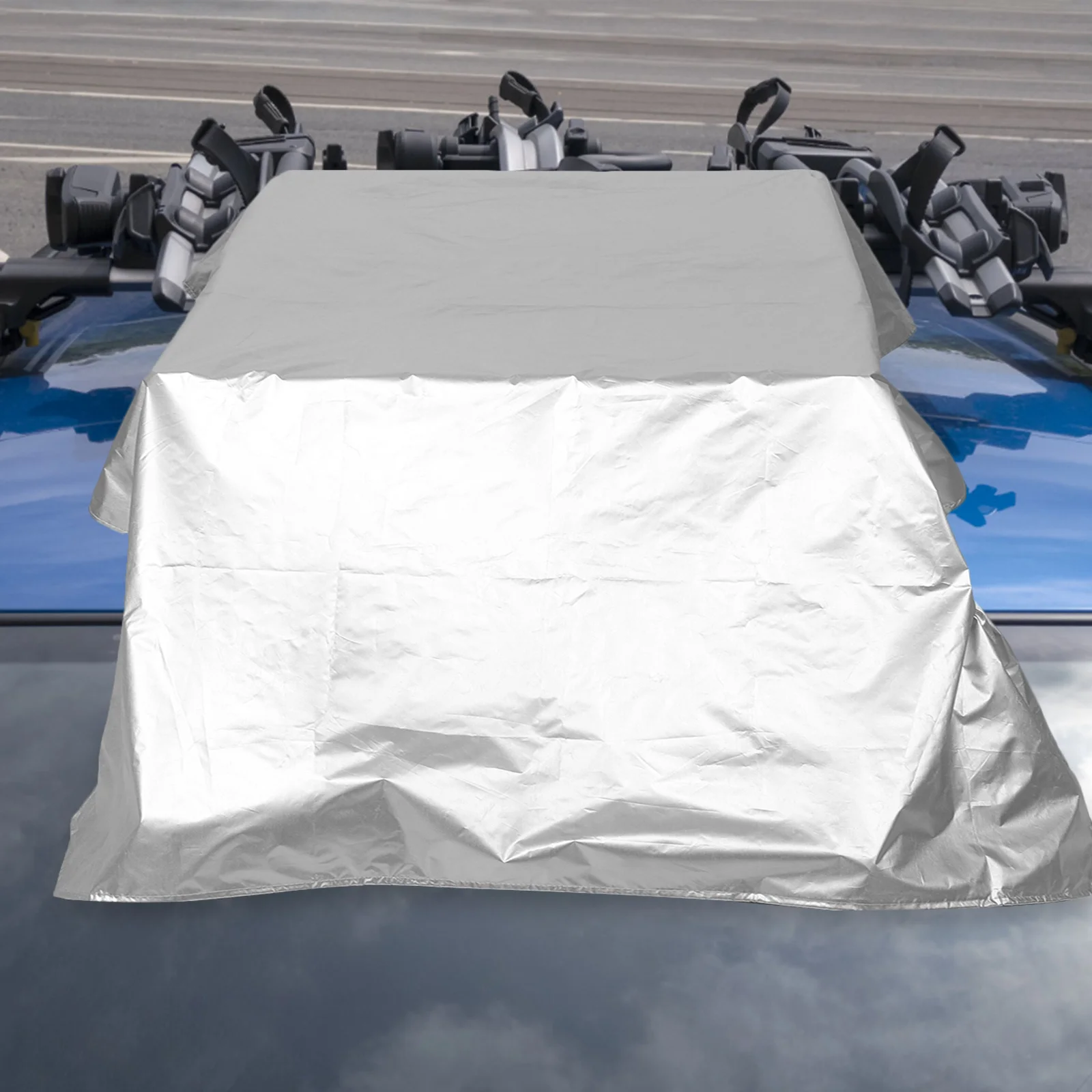 

Car Cover 1.9X1.45M Waterproof Dust Resistant For Suv Luggage Carrier Camping Travel Outdoor Storage Rooftop Cargo