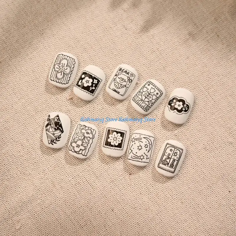 573B Stainless Steel Art Stamping Plate Delicate Stylish Patterns Crafting Template For Creative Decorations