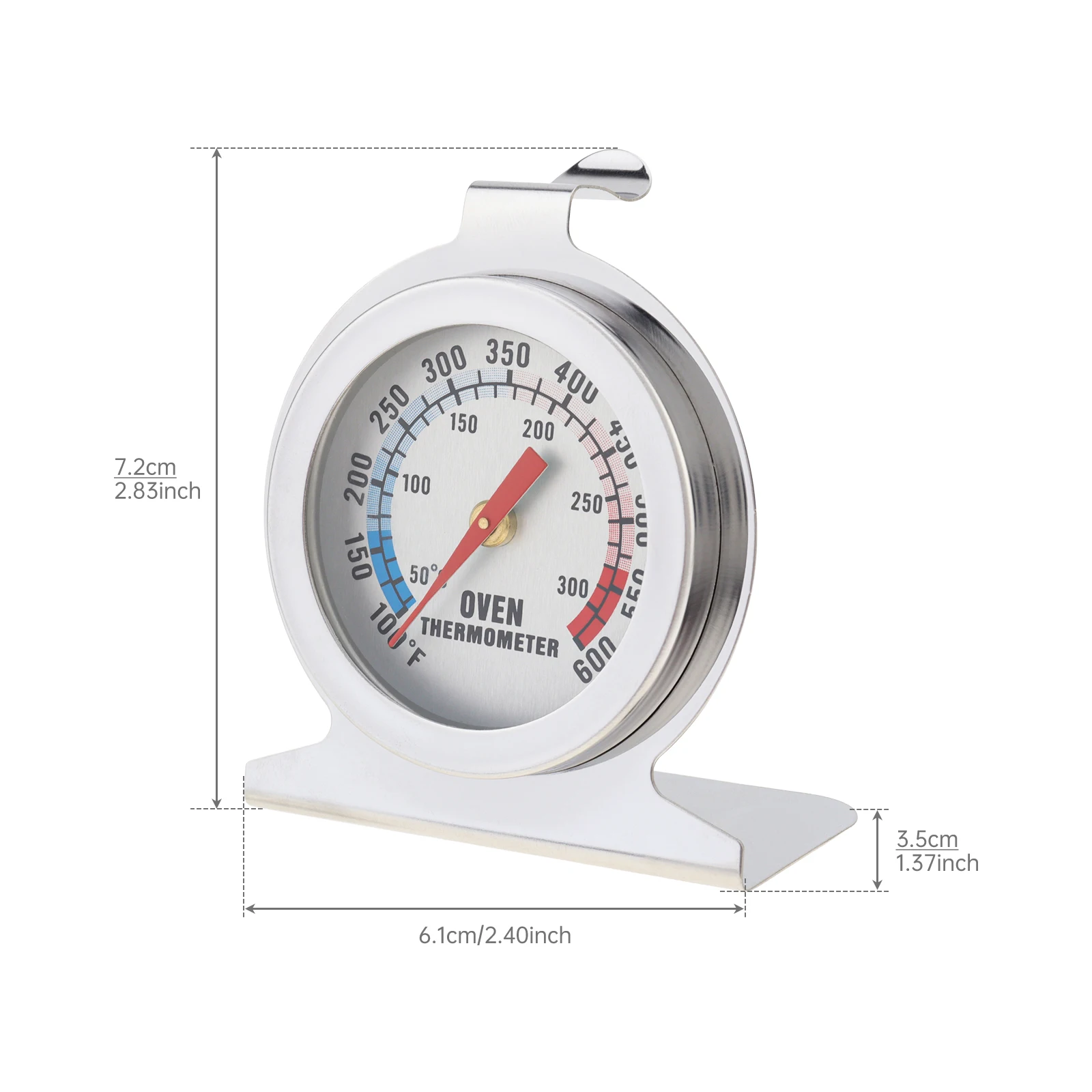 الفولاذ المقاوم للصدأ فرن تجهيزات المطابخ ميزان الحرارة المطبخ المنزل الطبخ ميزان حرارة صغير الشواء شواء مقياس درجة الحرارة 50-300C/100F-600F