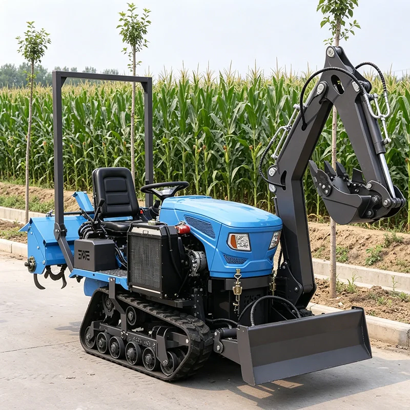 

Новая модель индивидуально настраиваемого микрокультиватора, гусеничный трактор 35 л.с., многофункциональный роторный культиватор, высокомощный культиватор для рекультивации и вспашки