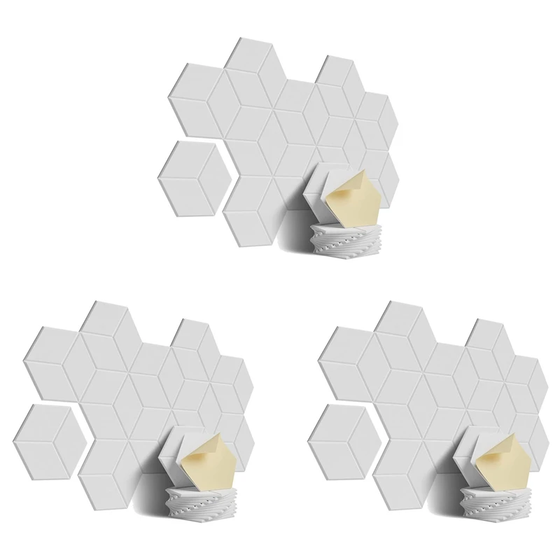 

New 36 PACK Acoustic Foam,Self-Adhesive Sound Proof Panels,For Sound Insulation &Acoustic Treatment(White)