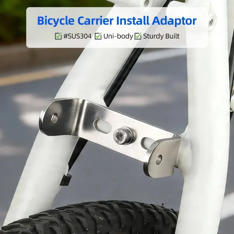 U-Shaped Bike Seat Post Carrier Rack Adaptor Mount Conversion Bracket Adapter Stainless Steel Carbon Bicycle Rear Shelf Stand